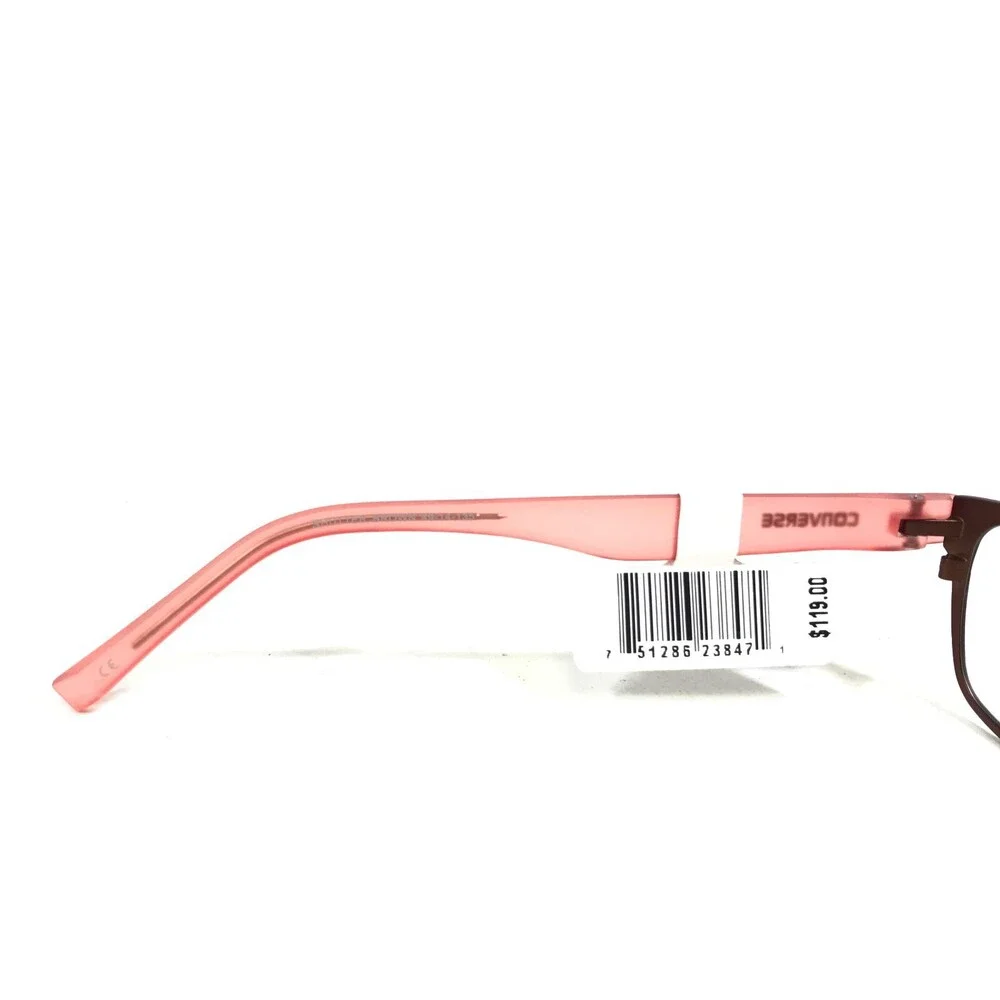 Converse Kids Eyeglasses Frames SHUTTER BROWN Red Square Full Rim 49-14-135